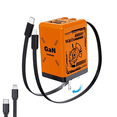 thumbnail image 1 of Cargador GaN 4 en 1 Naranja 120W con Cables Retráctiles, Ideal para Ver el Mundial, Portátil para iPhone Samsung, 1 of 7