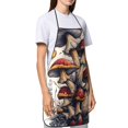 thumbnail image 4 of Rocae Cute Forest Mushrooms for Kitchen Aprons for Women Adjustable Cooking Kitchen Chef Apron for Men with Pockets, 4 of 7