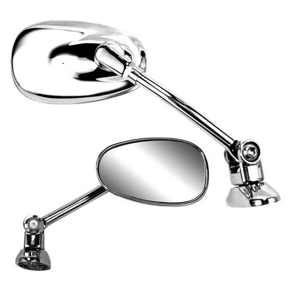 K Source 932061 - 4-3/4" x 2-3/4" Foldaway Left Side Oval Chrome Mirror