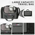thumbnail image 3 of 20" Travel Duffel Bag 45L Lightweight Foldable Sports Gym Bag Adjustable Strap Tear-Resistant Weekender Overnight Bag, Grey(LX298), 3 of 7