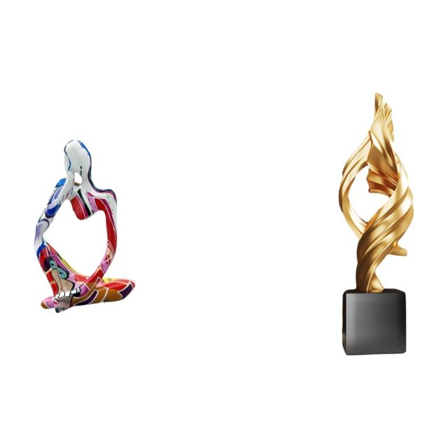 Figura Decorativa De Resina Con La Imagen De Un Pensador Abstracto. Ideal Para Decorar Dormitorios, Oficinas, Tiendas, Estanterías, Mesas De Centro O Cajones.