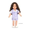 thumbnail image 3 of My Life As – Ensemble Pyjama pour Poupée de 18 pouces, 3 Pièces, Motif rayures violettes et blanches, 3 of 8