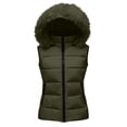 thumbnail image 2 of Womens Puffer Vest Hooded Sleeveless Zip Up Quilted Outerwear Vest with Pockets Casual Outerwear for Work or Travel, 2 of 8