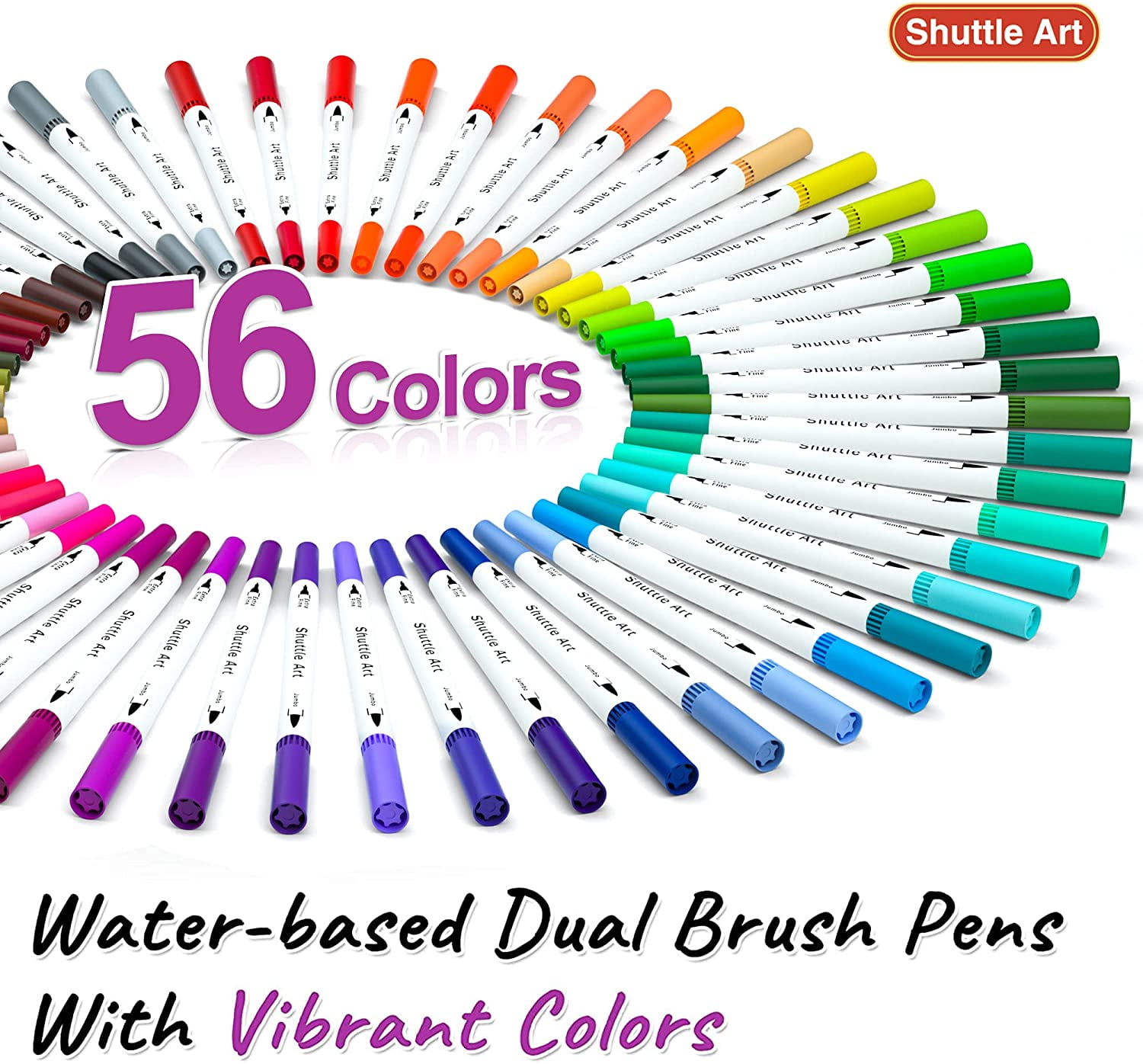 Soucolor Art Brush Markers Pens for Adult Coloring Books, 34