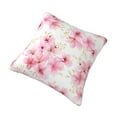 thumbnail image 3 of YFYANG Square Decorative Throw Pillow Case (Without Pillow Insert), Pink Watercolor Floral Patterns Bedroom Sofa Car Cushion Cover, 26"x26", 3 of 9
