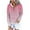 Pink, variant on Scyoekwg Gradient Hoodies for Women Long Sleeve Hooded Sweatshirts Button Collar Drawstring Hoodies Casual Fall Fashion Pullover with Pocket (Blue,L)
