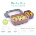 thumbnail image 3 of Melii Bento Box with Removable Divider - 880 ml - pink - 1 count, 3 of 6