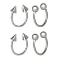 thumbnail image 2 of Body Jewelry Women's Stainless Steel 14G Horseshoe Nose Rings, 4 Pack, 2 of 5