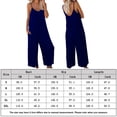 thumbnail image 2 of Monos De Tirantes Finos Body de mujer Loungewear transpirable sin mangas con bolsillos Street Style Casual Ygjytge Xl Azul para Mujer, 2 of 7