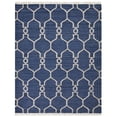 thumbnail image 3 of Rugsotic Carpets Eco-Friendly Woven Hand Woven Kilim Flat Weave Blue White Contemporary Area Rug, 4'x6' Rectangle, Antimicrobial, 3 of 10