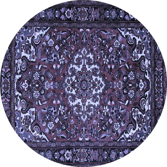 Ahgly Company Indoor Round Persian Blue Traditional Area Rugs, 6' Round