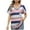 Pink, variant on Cavosen Short Sleeve Tops for Women V Neck Loose Batwing Sleeve Pullover Shirts Tunic Striped Soft Blouse Holiday T-Shirts with Pocket Trendy Casual Tops Athletic Resort Tees Blue S