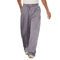 thumbnail image 2 of CYiJun Womens Flowy Pants Drawstring Waist Wide Leg Palazzo Beach Pants Loose Fit with Pockets, 2 of 9