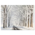 thumbnail image 2 of Route à Travers la Forêt Givrée - Photo de Paysage Impression sur Toile, 2 of 3