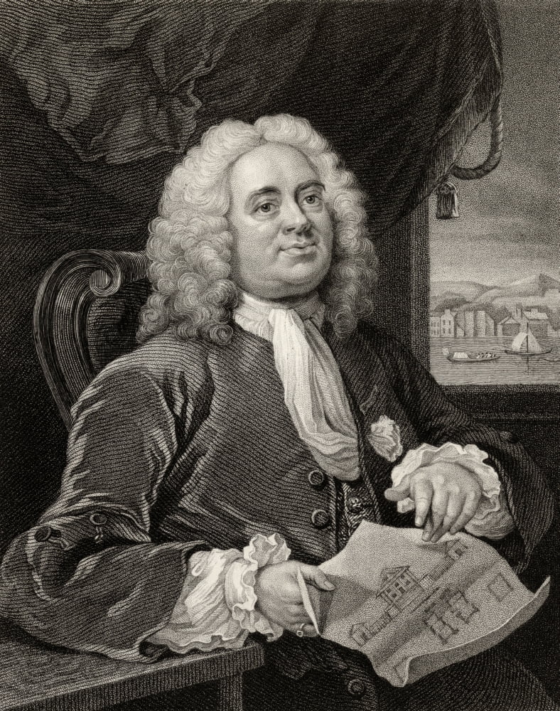 Daniel Lock 1681 To 1754 Architect And Governor Of The Foundling Hospital London Engraved By B Holl From The Picture By Hogarth From The Works Of Hogarth Published London 1833 Canvas Art - Ken Welsh