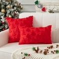 thumbnail image 5 of YCLife Christmas Tree Throw Pillows for Couch 18x18 inch Soft Plush Corduroy Square Pillow for Sofa, Xmas Decorative Pillows for Living Room Bedroom, Throw Pillows Under 5$, 1Pack, Red, 5 of 6