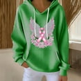 thumbnail image 2 of Women’s Breast Cancer Awareness Hoodie Pink Angel Wings Sequin Print Long Sleeve Casual Sweatshirt Support Survivor Ribbon Graphic Pullover for Empowerment and Remembrance, 2 of 5