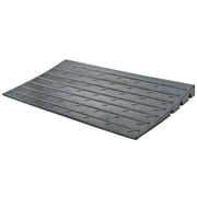 Silver Spring 2.5in High Rubber 3-Channel Threshold Ramp for Wheelchairs, Mobility Scooters, and Power Chairs, with Slip-Resistant Surface - DH-UP-8