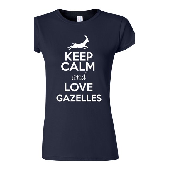 Junior Keep Calm And Love Gazelles Animal Lover T-Shirt Tee