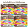 thumbnail image 7 of ODIKA Whimsical Checkered Maximalist Grid Funky Retro Plush Hippie for Home Office, Gaming Room, Under Desk, Non-Slip Chair-Friendly, 7 of 7