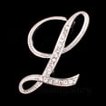 thumbnail image 2 of LINLIN Crystal Letter Brooches, 26 Letters Pins Brooches Silver Plated Metal Broaches Pins Clear Crystal Initial Breast pin for Women, 2 of 7