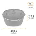 thumbnail image 7 of Petromax Cast Iron Dutch Oven for Cooking or Baking Outdoors Over a Campfire or in the Home Kitchen, Pre-Seasoned Cookware Conducts Heat Evenly, 3 Legs, 11.4 Quart, 7 of 7