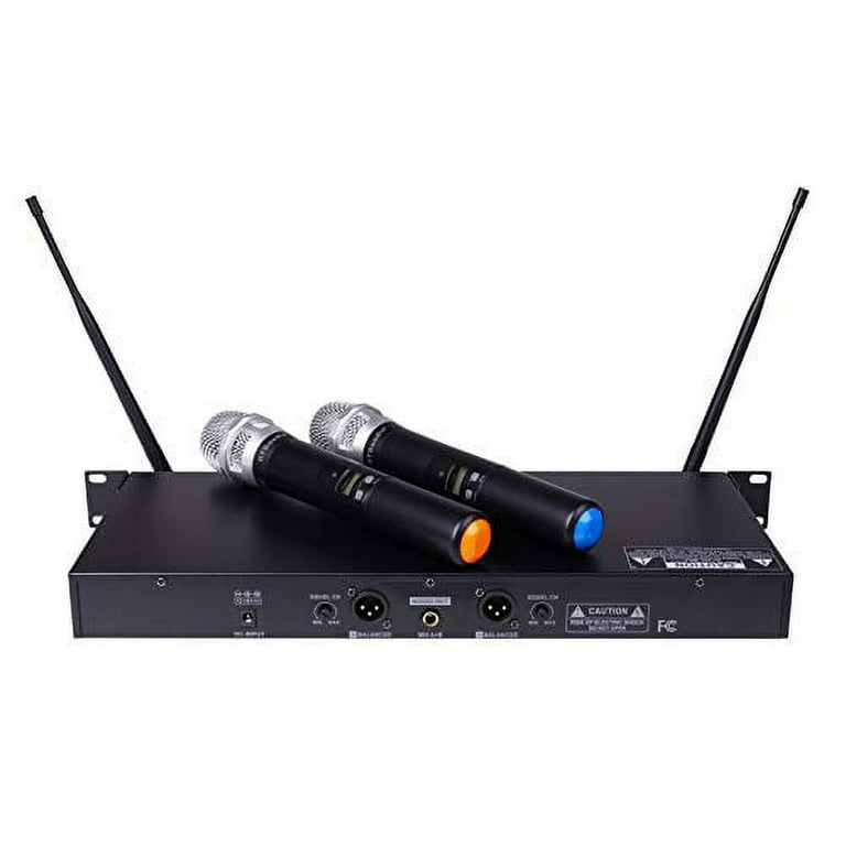 GTD Audio 2x100 Adjustable Channels UHF Wireless Cordless Handheld