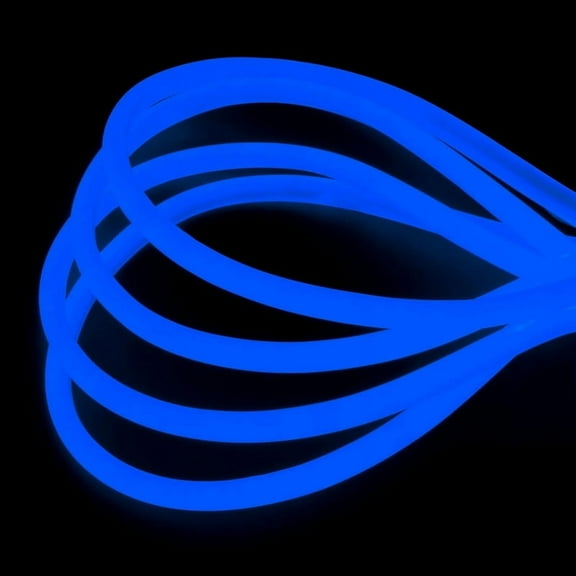 Blue Neon Light Strip 18FT Flexible Neon Rope Lights Indoor Outdoor Led Strip Lights Waterproof 120LEDs/M AC 110VPlug and Neon LED Lights for Bedroom Home Commercial Lighting