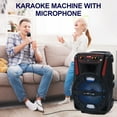 thumbnail image 3 of Portable PA Speaker System 1000W Rechargeable with Microphone, 8" Subwoofer Heavy Bass, Party Lights, MP3/USB/FM Radio, Remote, TF Card Playback for Indoor Outdoor, 3 of 11