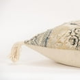 thumbnail image 3 of Rizzy Home Distress Printed With Recycled Yarn Accents Cotton Decorative Throw Pillow Cover, 20"x20", Blue/Tan, 3 of 5