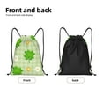 thumbnail image 5 of Kdxio St Patrick's Day11 Print Drawstring Backpack Bag,Waterproof Draw String Back Sack, Gym Drawstring Bags Swim Bag For Unisex, 5 of 9