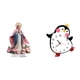 thumbnail image 1 of Adorno de pingüino acrílico independiente para mesa, con reloj de pared de madera. Ideal para el hogar, festivales, dormitorio y libros multifuncional, 1 of 8