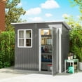 thumbnail image 2 of Outsunny 7' x 4' Metal Outdoor Storage Shed with Window, Lockable Door, 2 of 10