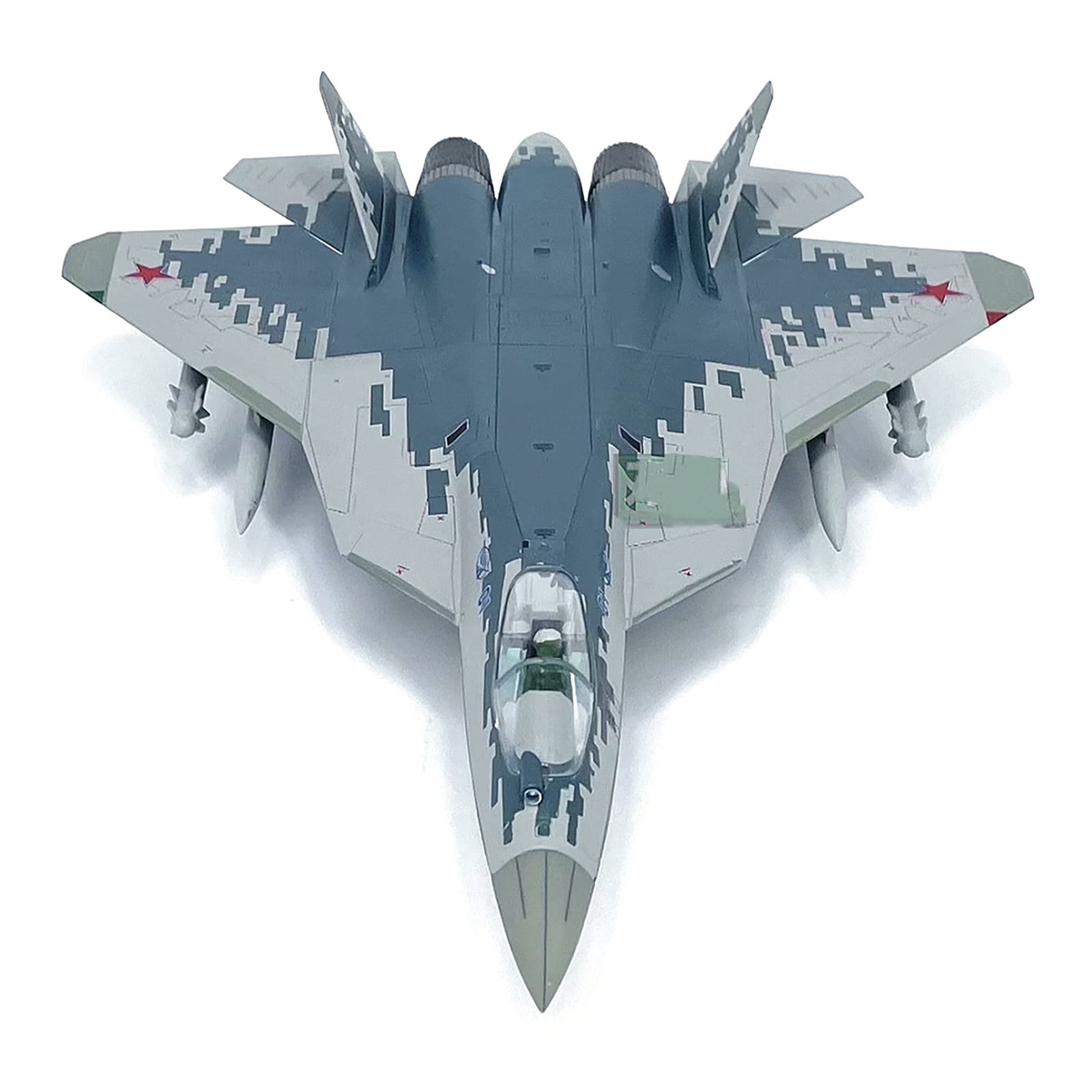 GUYUTING Russian Air Force Sukhoi Su-57 Model Airplane, 27.3cm x 19.5cm, for Aviation Collections & Display Purposes