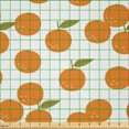 thumbnail image 2 of Ambesonne Orange Pattern Fabric by the Yard Microfiber, Tangerine Ornament, 3 Yards, White and Pale Vermilion, 2 of 2