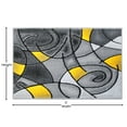 thumbnail image 5 of BizChair Modern Contemporary Area Rug, Yellow Grey Black (2 Feet X 3 Feet), 5 of 7