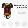 thumbnail image 4 of Rateoe Not All Who Wander Are Lost Hiking Printed Women Rash Guard Short Sleeve,Tummy control Swimsuit Surfing Swimsuit Bathing Suit Short-sleeved Onesie UPF 50+ -XX-Large, 4 of 7