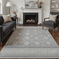 thumbnail image 2 of 2x3 Rug 2x3 Entryway Rug, Machine Washable Low Pile Non Slip Backing, Indoor Doormat for Entrance, Front Door, Kitchen, Hallway and Bathroom, Diamond Print Pattern, Ash Grey, 2 of 5
