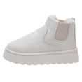 thumbnail image 5 of Botas de nieve para mujer, cálidas, sin cordones, de invierno, de talla grande, con forro polar grueso y acolchado de algodón, 5 of 5