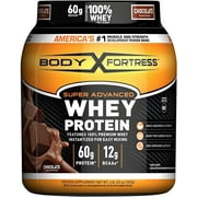 Body Fortress Super Advanced Whey Protein Powder, Chocolate Flavored, Gluten Free, 2 Lb