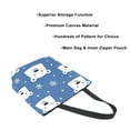 thumbnail image 3 of FORMRS Womens Canvas Tote Bag with Zipper Inner Pocket Shoulder Handbag, White Polar Bear, 3 of 7
