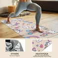 thumbnail image 4 of Cute Unicorn Rainbow Cloud Pattern Hot Yoga Mat Towel Non Slip for Hot Yoga - Quick-Drying Yoga Mat Cover with 4 Corner Pockets with Travel Bag - Hot Yoga Towel Non Slip 70"x26", 4 of 6