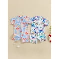 thumbnail image 4 of Elippeo Baby Girl Swimwear Summer Floral Print Short Sleeves Swimsuits 6 12 18 24 Months 3 Years for Toddler Bathing Suits Beachwear, 4 of 10