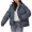 Blue, variant on TFEOQRY Women's Cotton Parkas Padded Coats Solid Color Long Sleeved Hooded Large Collar Cotton Clothing Pink