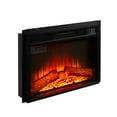 thumbnail image 3 of Electric Fireplace Insert 23" 1400W 120V ,Equipped with remote control, ultra thin heater with log set & realistic flame - BLACK, 3 of 6