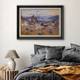 thumbnail image 4 of IDEA4WALL Premium Frame Wall Art Swift Horses are Surer Than Lead by Charles Russell Classic Print Vintage Animals Wildlife Wall Decor Chic Colorful for Living Room, Office - 26"x36" Black, 4 of 5