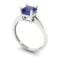 thumbnail image 2 of Solitaire Engagement Ring for Women - 1ct Simulated Tanzanite in 18K White Gold Promise Ring, 2 of 6