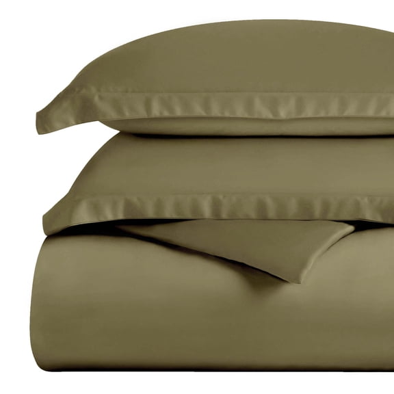 Superior Egyptian Cotton 300 Thread Count Duvet Cover Set, Twin, Sage