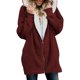 thumbnail image 1 of Sexy Dance chaqueta con capucha esponjosa para mujer, chaqueta de invierno de talla grande con cremallera completa, abrigos con capucha de lana frontal abierta, 1 of 1