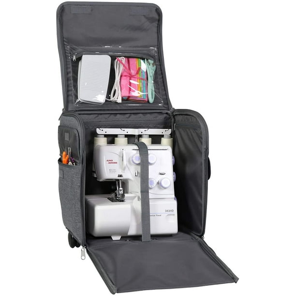 Everything Mary Collapsible Serger Machine Rolling Storage Case